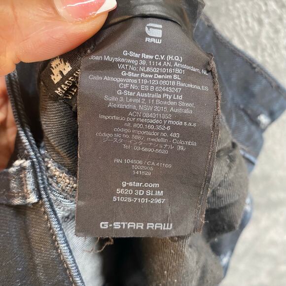 G Star Raw Slim Fit Jeans‎ 30x32 Button Fly Skinny Moto Style Streetwear - Picture 12 of 14